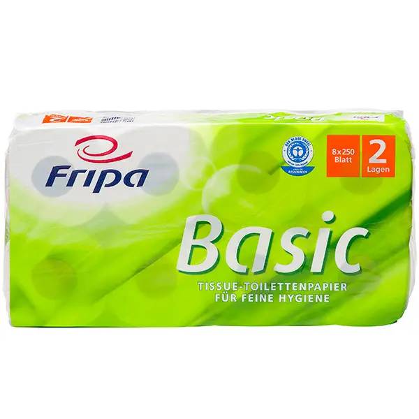 Ein Bild von Fripa Basic Toilettenpapier weiß - 2-lagig