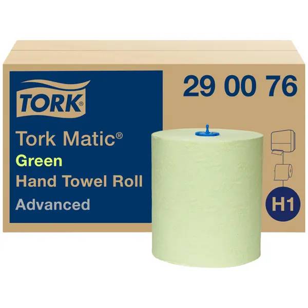 Ein Bild von Tork Matic Advanced H1 Handtuchrolle grün - 21 cm