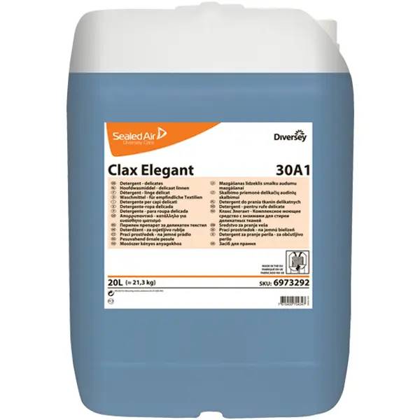 Ein Bild von Diversey Clax Elegant 3CL2 Flüssigwaschmittel - 20 Liter