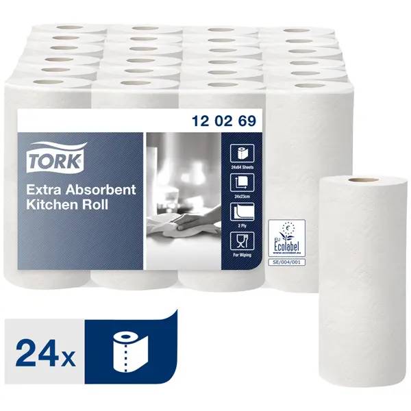 Ein Bild von Tork Extra Saugfähige Küchenrolle - 24 Rollen