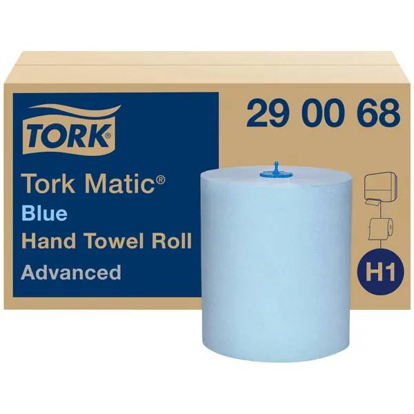 Ein Bild von Tork Matic Advanced H1 Handtuchrolle blau - 21 cm