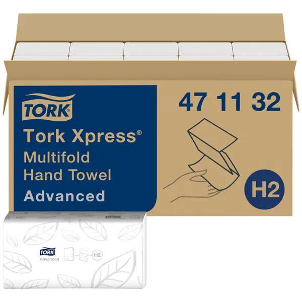 Ein Bild von Tork Xpress Multifold H2 Falthandtuch weiß - 21,3x23,4 cm