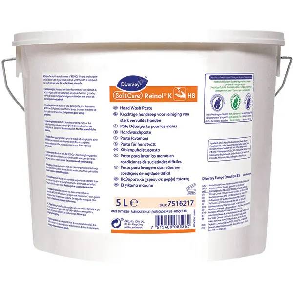 Ein Bild von Diversey SoftCare Reinol-K H8 Handwaschpaste - 5 Liter