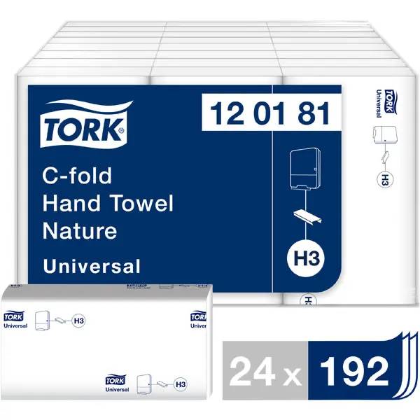 Ein Bild von Tork Universal Falthandtuch H3 naturweiß - 25x31 cm