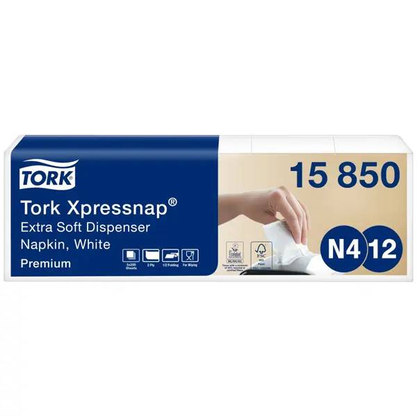 Ein Bild von Tork Xpressnap Extra Soft Spenderserviette - hochweiß