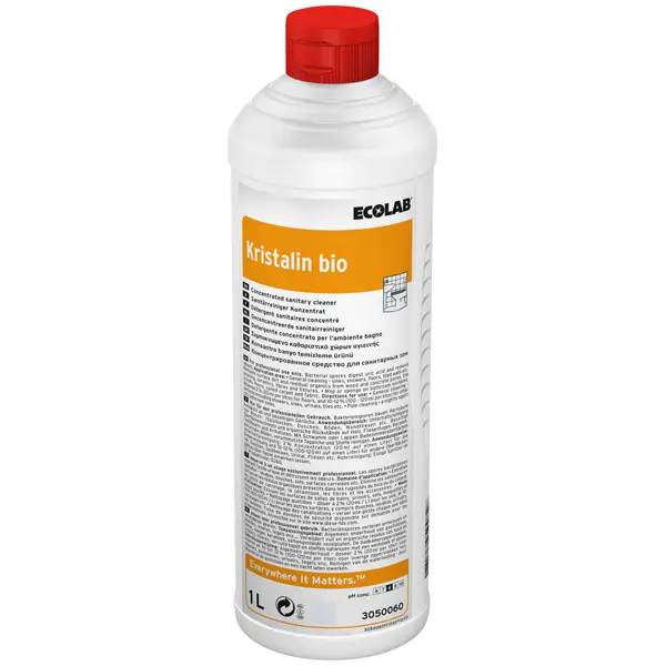 Ein Bild von Ecolab Kristalin bio Sanitärrreiniger - 1 Liter