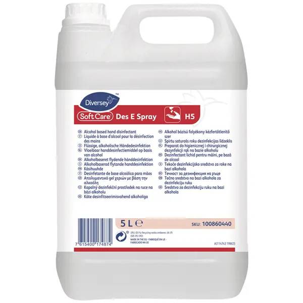 Ein Bild von Diversey Soft Care Des E H5 Spray Desinfektionsmittel - 2x5 Liter