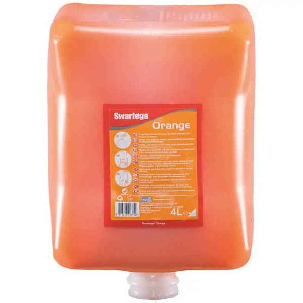 Ein Bild von SC Johnson Swarfega ORANGE Handreiniger - 4x4 Liter