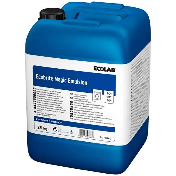 Ein Bild von Ecolab Ecobrite Magic Emulsion Alleinwaschmittel - 25 kg