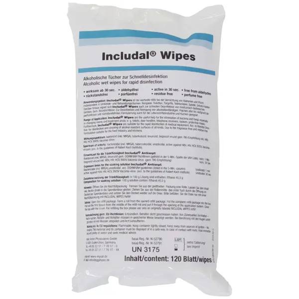 Greven Includal Wipes Desinfektionstücher (Nachfüllpack) - 120 Tücher