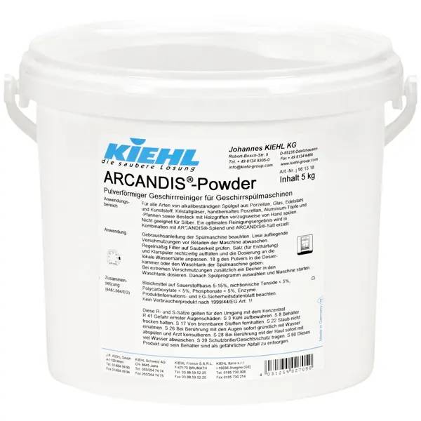 Ein Bild von Kiehl ARCANDIS-Powder pulverförmiger Geschirreiniger - 5 kg