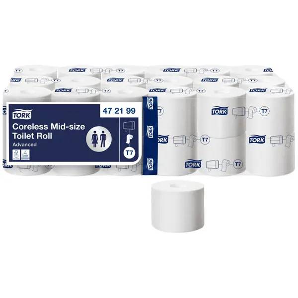 Tork Advanced hülsenloses T7 Midi-Toilettenpapier weiß - 2-lagig