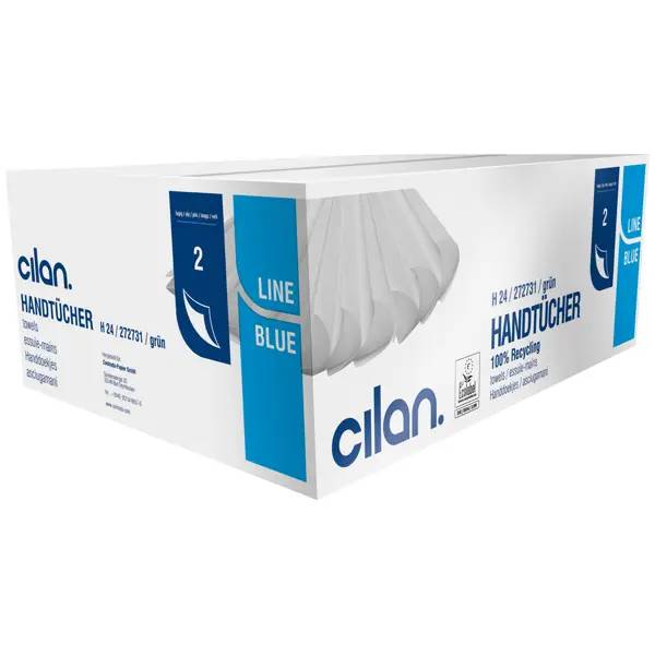 Cilan blueline H24 Falthandtuch grün - 23x25 cm