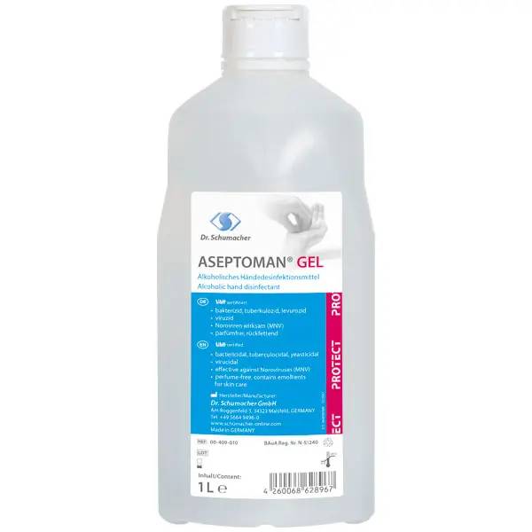 Ein Bild von Dr. Schumacher Aseptoman GEL Händedesinfektionsmittel - 1 Liter