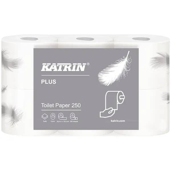 Katrin Plus 250 Toilettenpapier weiß - 3-lagig