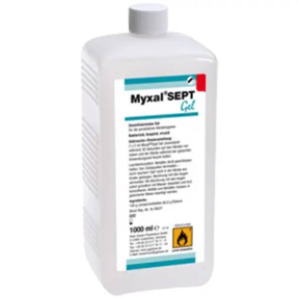 Ein Bild von Greven Physioderm Myxal SEPT Gel Händedesinfektion - 1 Liter