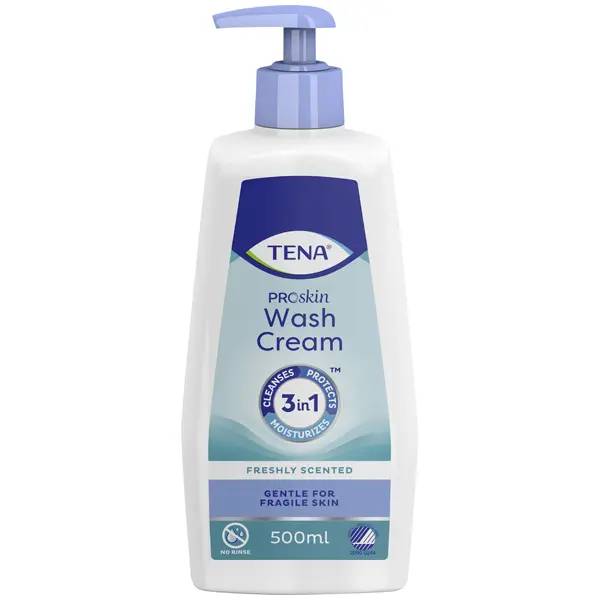 Ein Bild von Tena Waschcreme 3in1 - 500 ml