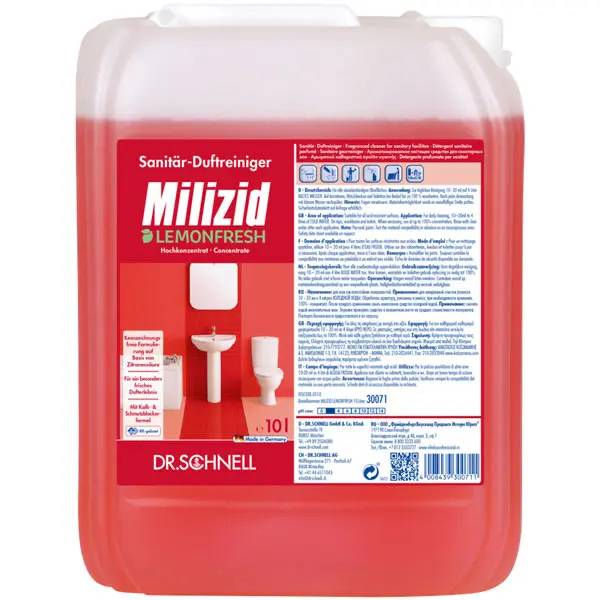 Ein Bild von Dr. Schnell Milizid lemonfresh Sanitärreiniger - 10 Liter