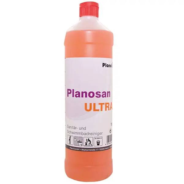 Ein Bild von Planol Planosan Ultra Sanitär-/Schwimmbadreiniger - 1 Liter