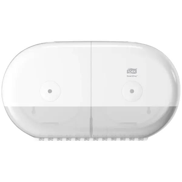 Ein Bild von Tork T9 SmartOne Mini Toilettenpapier-Doppelrollenspender - weiß