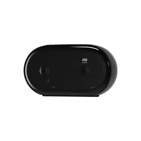 Ein Bild von Tork T9 SmartOne Mini Toilettenpapier-Doppelrollenspender - schwarz