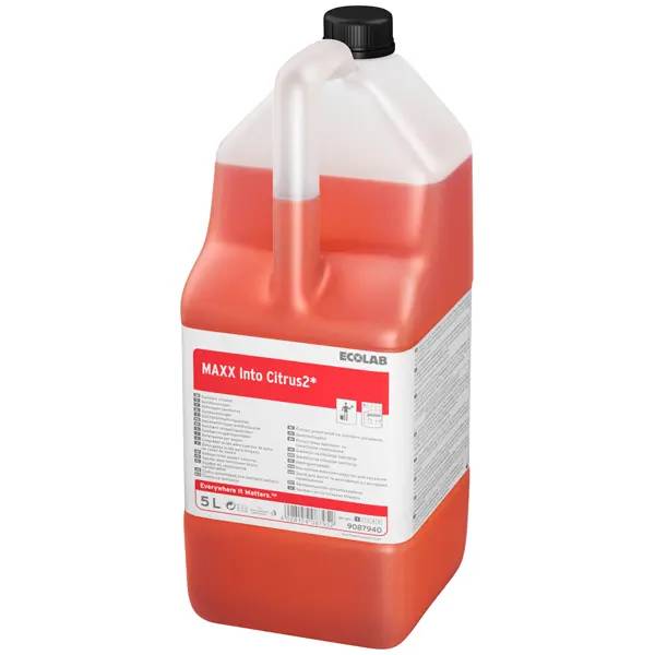 Ein Bild von Ecolab MAXX Into Citrus 2* Hochleistungs-Sanitärreiniger - 5 Liter