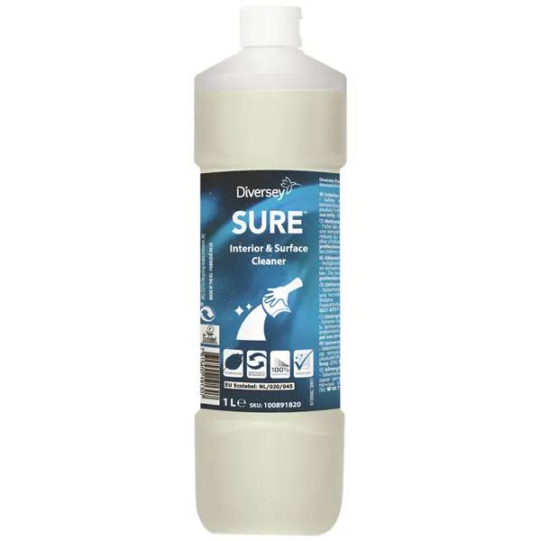 Ein Bild von Diversey Sure Interior & Surface Cleaner Allzweckreiniger - 1 Liter