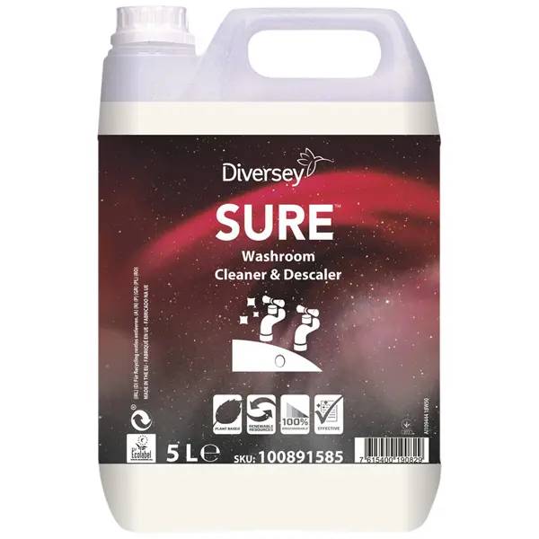 Ein Bild von Diversey Sure Washroom Cleaner & Descaler Sanitär- & Kalklöser - 5 Liter