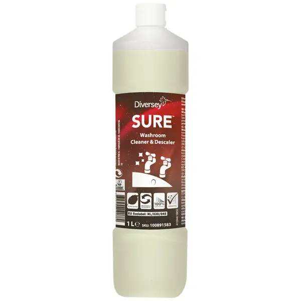 Ein Bild von Diversey Sure Washroom Cleaner & Descaler Sanitär- & Kalklöser - 1 Liter