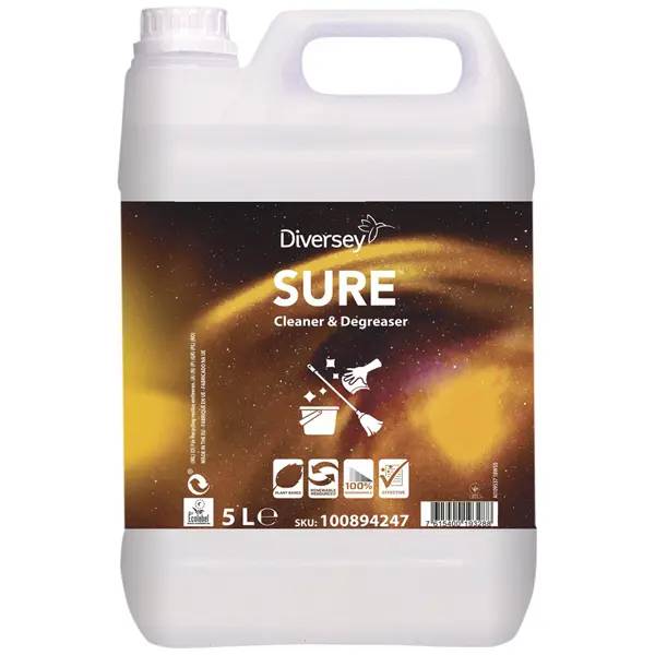 Ein Bild von Diversey Sure Cleaner & Degreaser Fettlöser & Bodenreiniger - 5 Liter