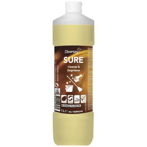 Ein Bild von Diversey Sure Cleaner & Degreaser Fettlöser & Bodenreiniger - 1 Liter