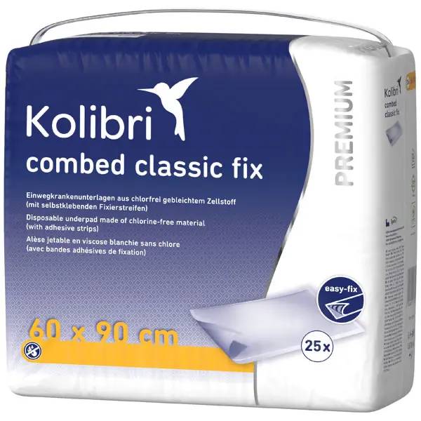 Kolibri combed PREMIUM fix Krankenunterlage - 60 x 90 cm