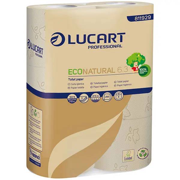 Ein Bild von Lucart EcoNatural 6.3 Toilettenpapier havana - 3-lagig