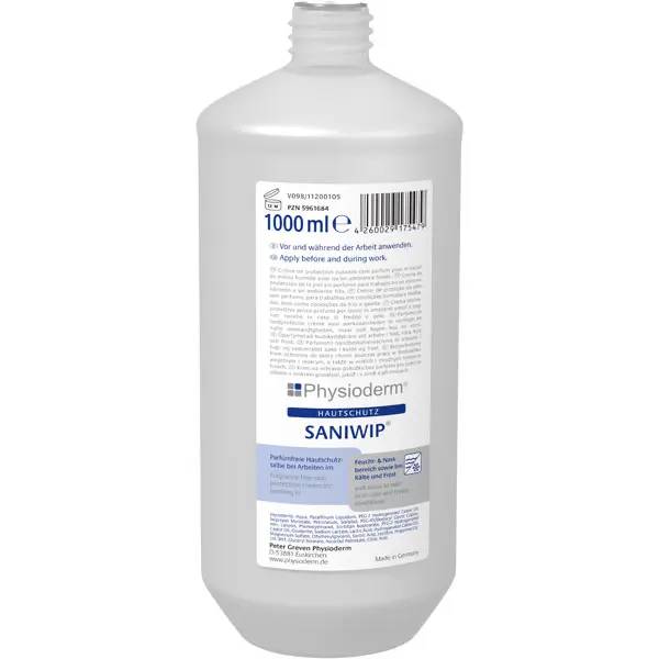 Ein Bild von Greven Physioderm Saniwip Hautschutzcreme (Rundflasche) - 1 Liter