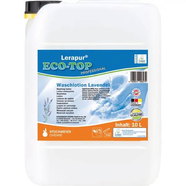 Ein Bild von Stockmeier Lerapur ECO-TOP Handspülmittel Lavendel - 10 Liter