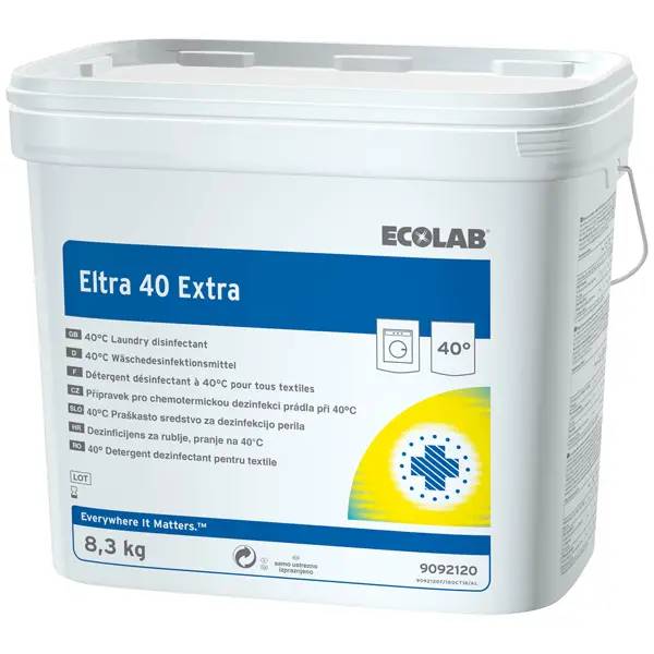 Ein Bild von Ecolab Eltra 40 Extra Desinfektionswaschmittel - 8,3 kg