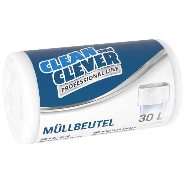 Ein Bild von CLEAN and CLEVER PROFESSIONAL Müllbeutel PRO73 - 30 Liter