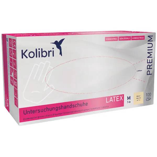 Kolibri Premium Latex Untersuchungshandschuh - M