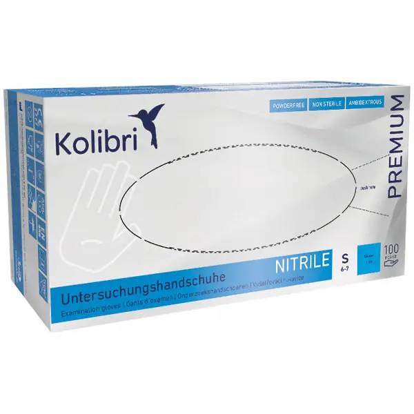 Kolibri Premium Nitril Untersuchungshandschuh - S