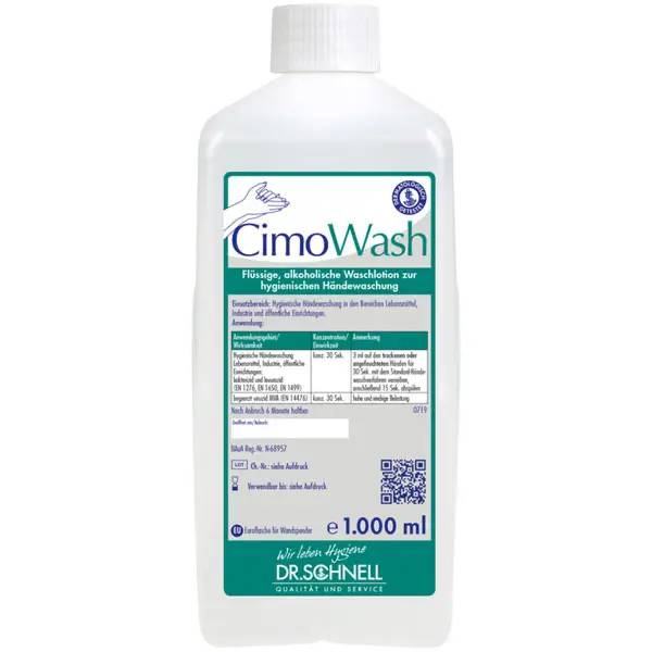 Ein Bild von Dr. Schnell CimoWash alkoholische Waschlotion (Euroflasche) - 1 Liter