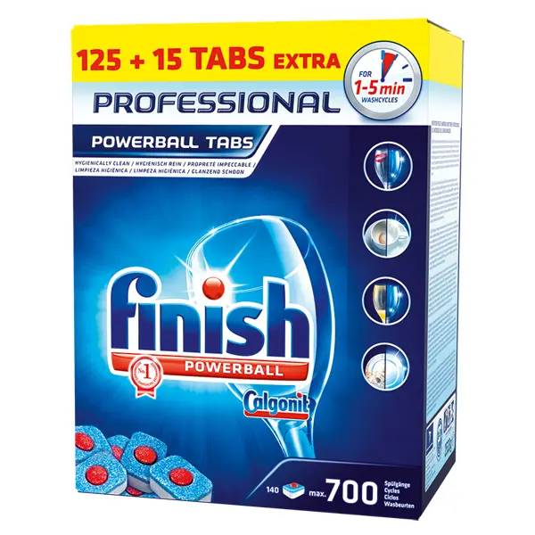 Ein Bild von Finish Professional Powerball Tabs - 140 Tabs