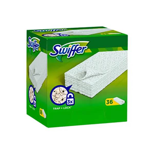 Ein Bild von Swiffer Trocken-Bodenwischtücher (Nachfüllpack) - 36 Stück