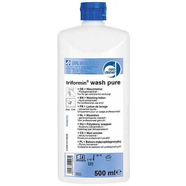 Ein Bild von Dr. Weigert neodisher triformin wash pure Waschlotion - 500 Liter