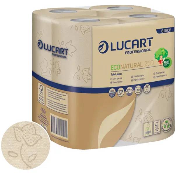 Lucart EcoNatural 250 Toilettenpapier havana - 2-lagig