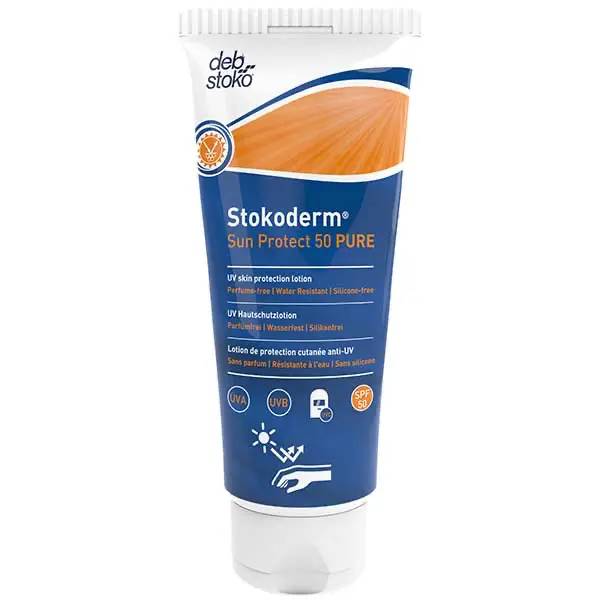 Ein Bild von SC Johnson Stokoderm Sun Protect 50 PURE Hautschutzlotion - 100 ml