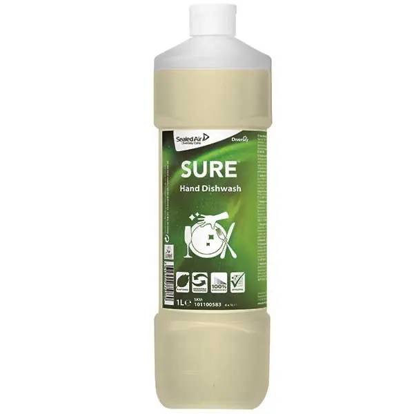 Ein Bild von Diversey SURE Hand Dishwash Handgeschirrspülmittel - 1 Liter