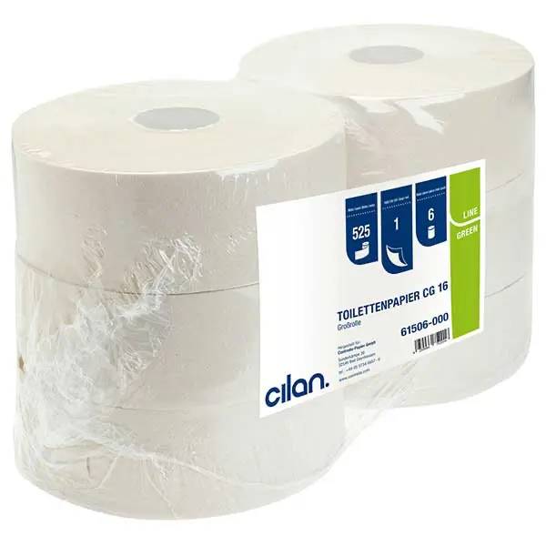 Ein Bild von Cilan green-line CG16 Jumbo-Toilettenpapier natur - 1-lagig