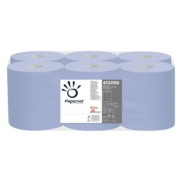 Ein Bild von Papernet Standard Handtuchrolle blau - 19,3 cm