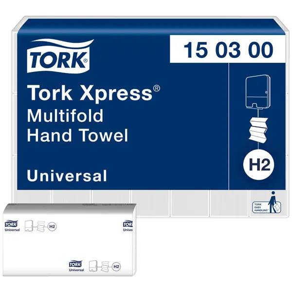 Ein Bild von Tork Xpress Universal H2 Falthandtuch weiß - 20x34 cm