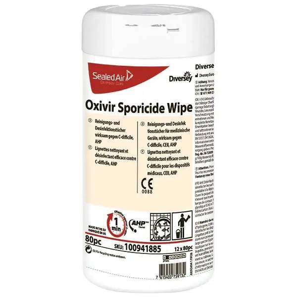 Ein Bild von Diversey Oxivir Sporicide Desinfektionstücher - 80 Tücher